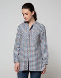 Triset Casual Kemeja Motif Kotak