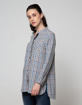 Triset Casual Kemeja Motif Kotak