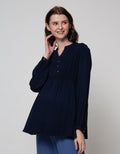 St. Yves Mom Long Sleeve Blouse Rayon 3 Buttons