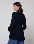 St. Yves Mom Long Sleeve Blouse Rayon 3 Buttons
