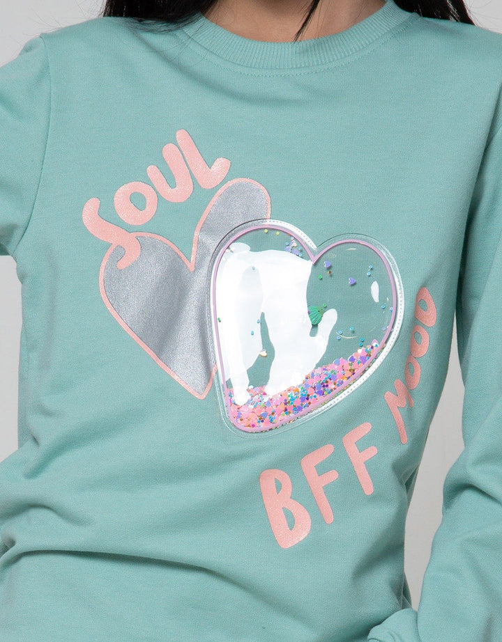 Nevada Sweatshirt Aplikasi Plastik Love Soul