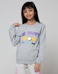 Nevada Sweatshirt Aplikasi Plastik Smiley Be Happy