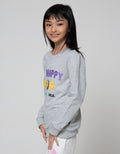 Nevada Sweatshirt Aplikasi Plastik Smiley Be Happy