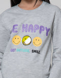 Nevada Sweatshirt Aplikasi Plastik Smiley Be Happy