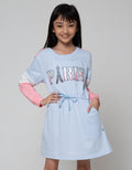 Nevada Long Sleeve Midi Dress Cut N Sewn Print Paris