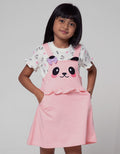 Little M Short Sleeve Midi Dress Overall Inner Panda