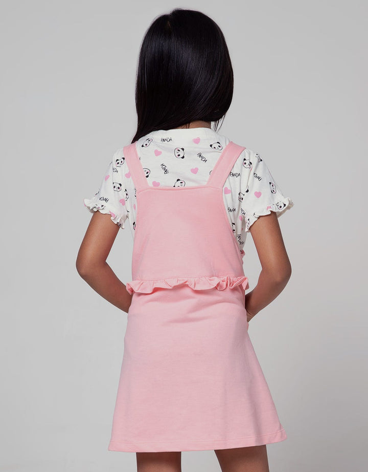 Little M Short Sleeve Midi Dress Overall Inner Panda