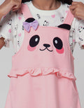 Little M Short Sleeve Midi Dress Overall Inner Panda