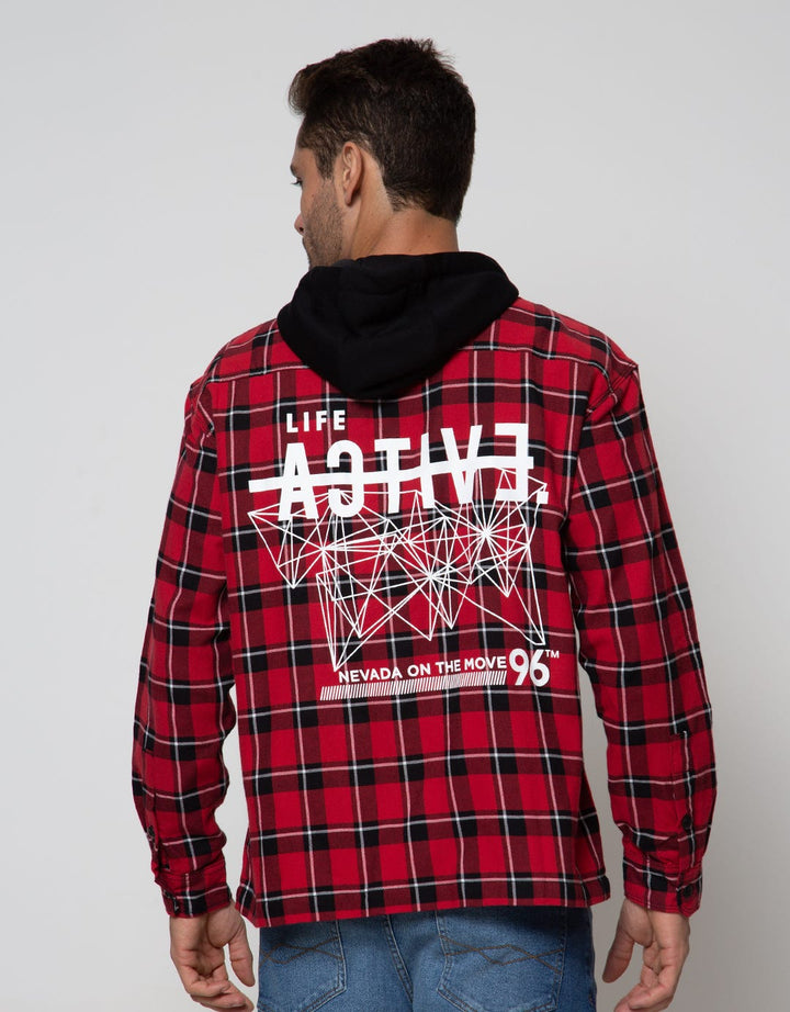 Nevada Jacket Woven Check With Hoodie