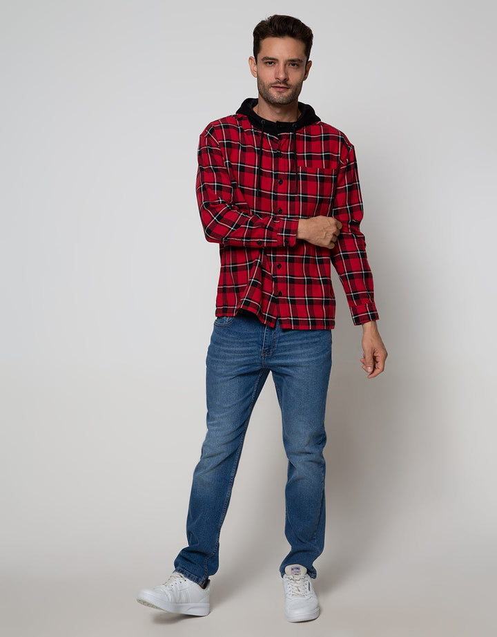 Nevada Jacket Woven Check With Hoodie