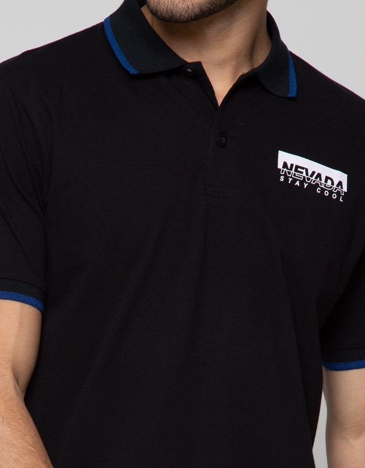 Nevada Short Sleeve Polo Shirt Shirt Basic With Print