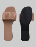 Details Ruched Slipper Sandals