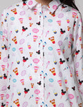 Disney Long Sleeve Shirt Dlish Full Print Oversized