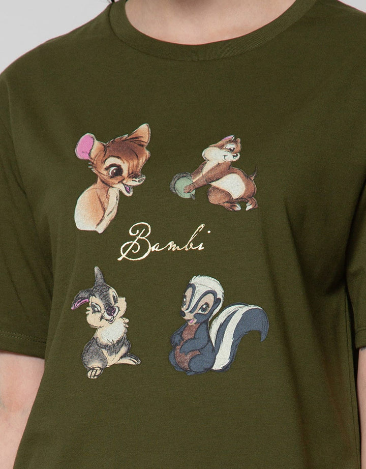 Disney Bambi N Friends  Short Sleeve T-Shirt Tee