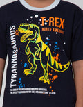 Little M Top Bottom Set Reguler Dino Splash