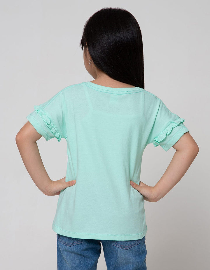 Little M Short Sleeve T-Shirt Lovely Panda Ruffle