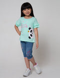 Little M Short Sleeve T-Shirt Lovely Panda Ruffle