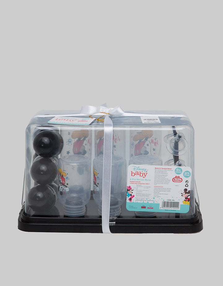 Disney Feeding Bottle Drying Rack With 3 x 4Oz Bottles, 3 x 8Oz Bottles, Hood, Cap &amp; Silicone Nipple