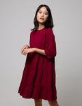 Connexion Long Sleeve Midi Dress Tiered
