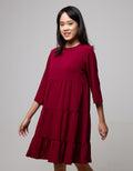 Connexion Long Sleeve Midi Dress Tiered