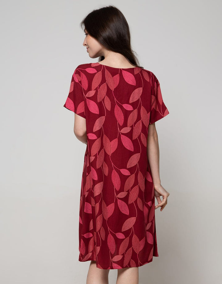 St. Yves Midi Dress Bone Leaves