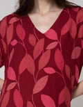 St. Yves Midi Dress Bone Leaves