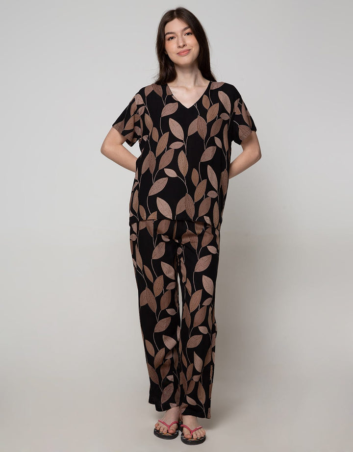 St. Yves Setelan Pyjama Bone Leaves