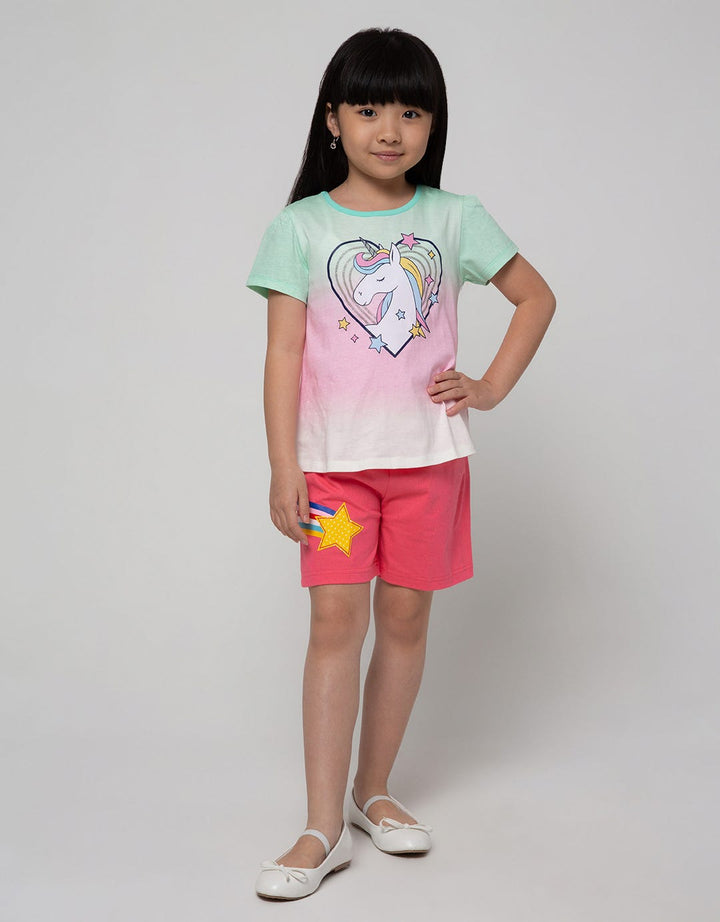Little M Short Pants Basic Sablon Bintang Pelangi