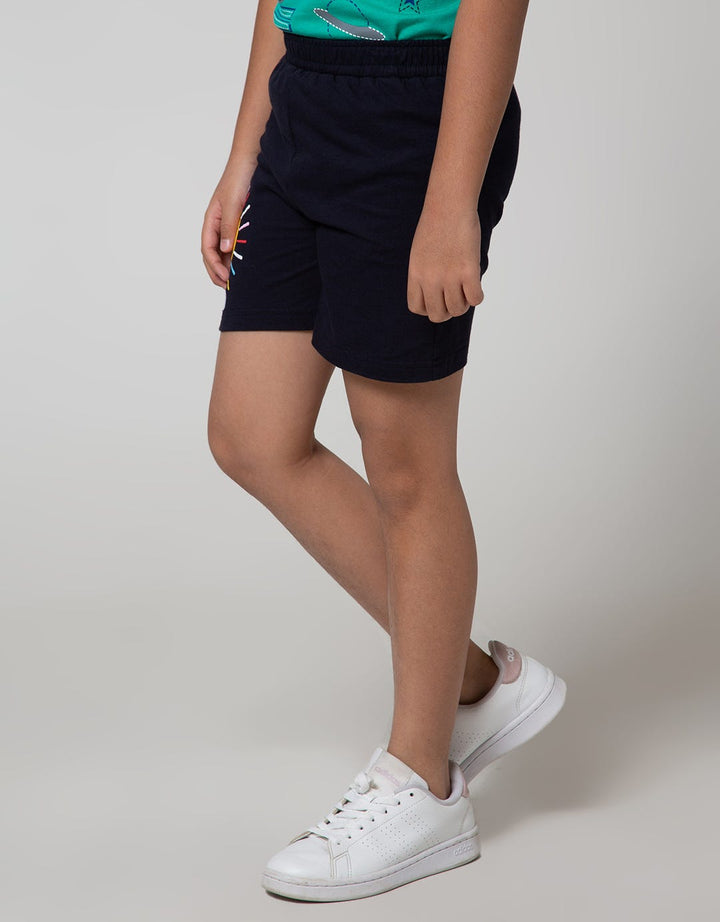 Little M Short Pants Short Screen Printing Sun Clouds