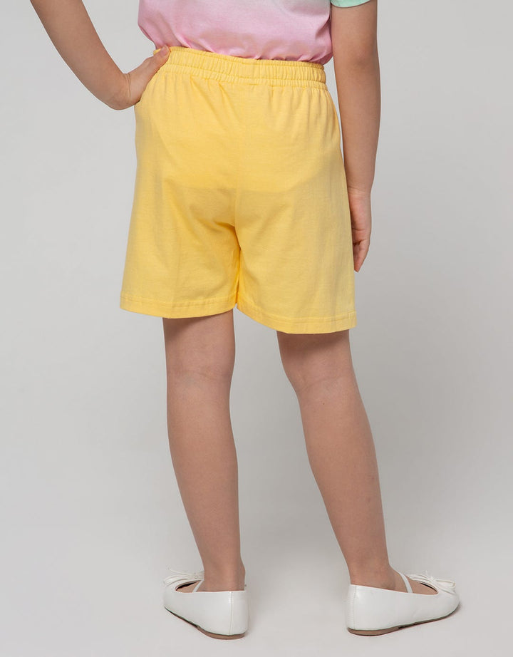Little M Short Pants Short Rainbow Cloud Screen Printing