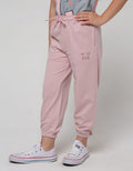 Little M Jogger Knit Basic Embroidered Meow Cat