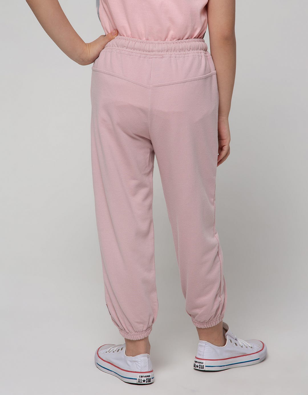 Little M Jogger Knit Basic Embroidered Meow Cat