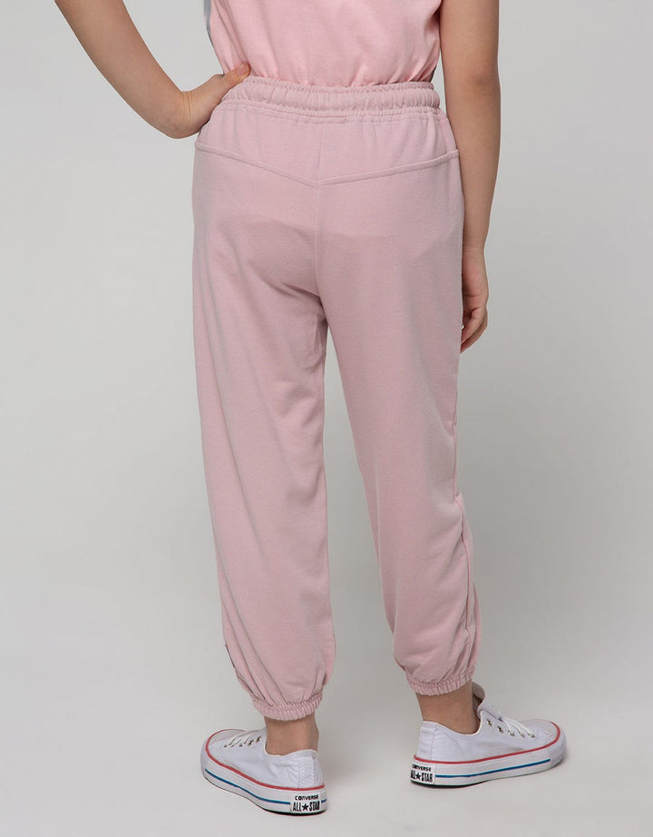 Little M Jogger Knit Basic Embroidered Meow Cat