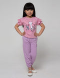 Little M Jogger Knit Basic Embroidered Bunny