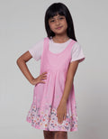 Little M Short Sleeve Midi Dress Overall Print Bunga
