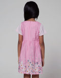 Little M Short Sleeve Midi Dress Overall Print Bunga