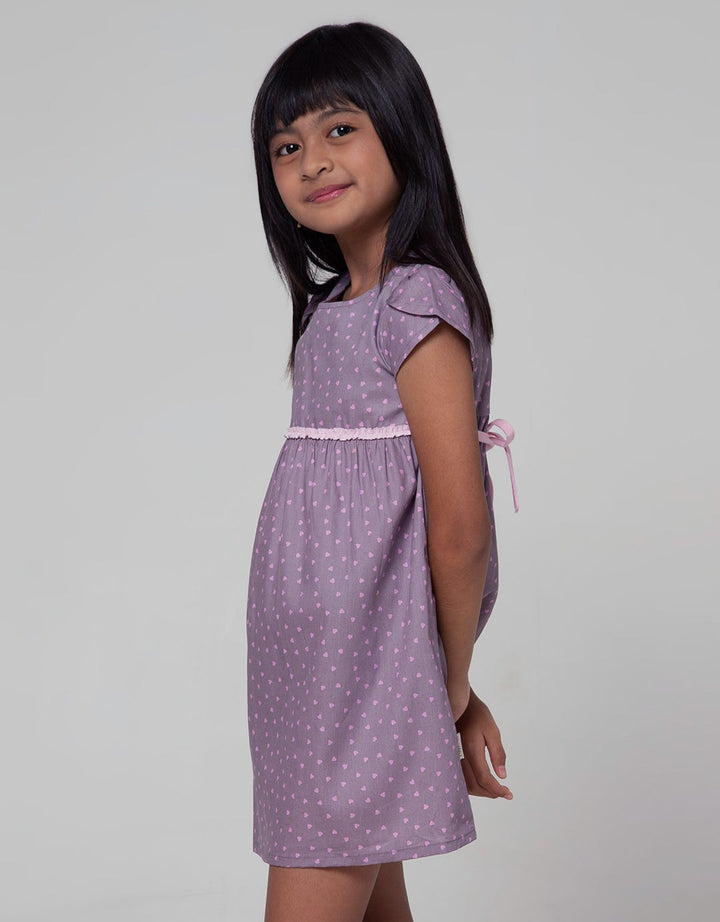 Little M Short Sleeve Midi Dress Non Polkadot Hati