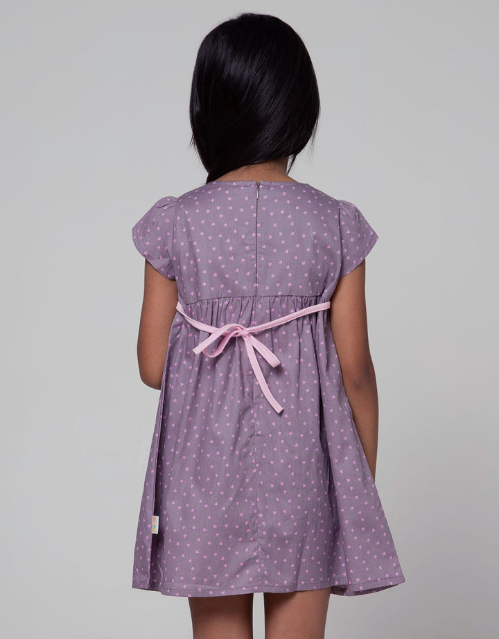 Little M Short Sleeve Midi Dress Non Polkadot Hati