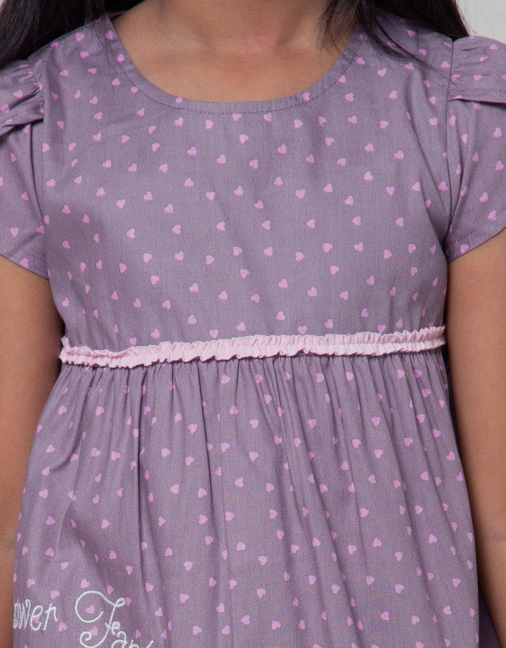 Little M Short Sleeve Midi Dress Non Polkadot Hati