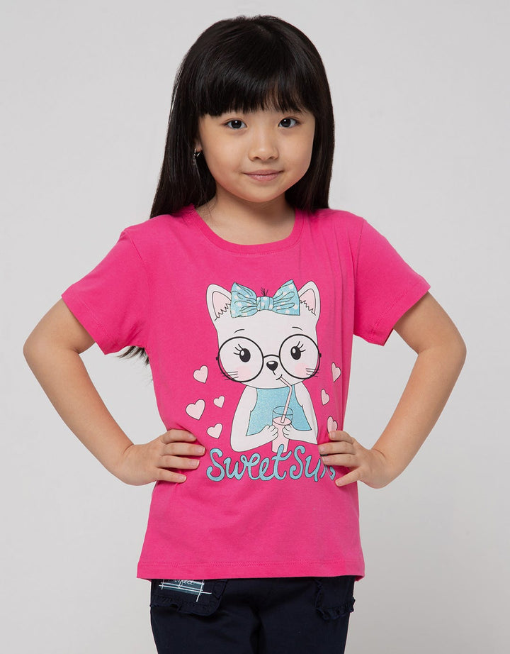 Little M Short Sleeve T-Shirt Cat Glasses
