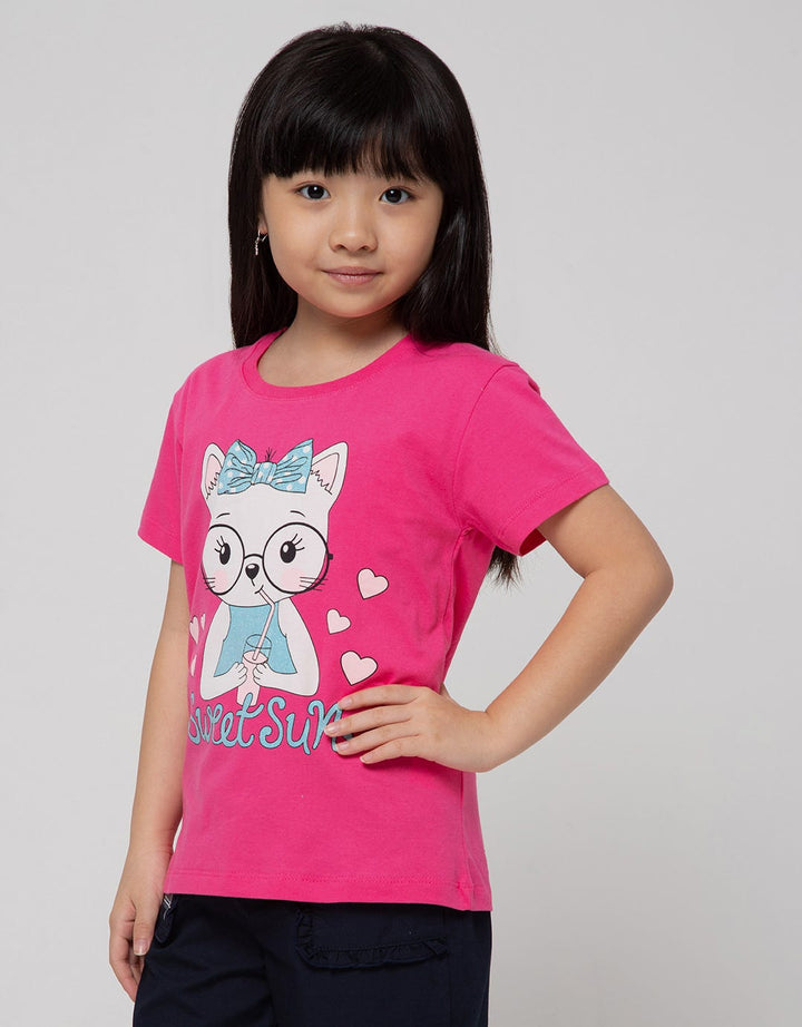 Little M Short Sleeve T-Shirt Cat Glasses