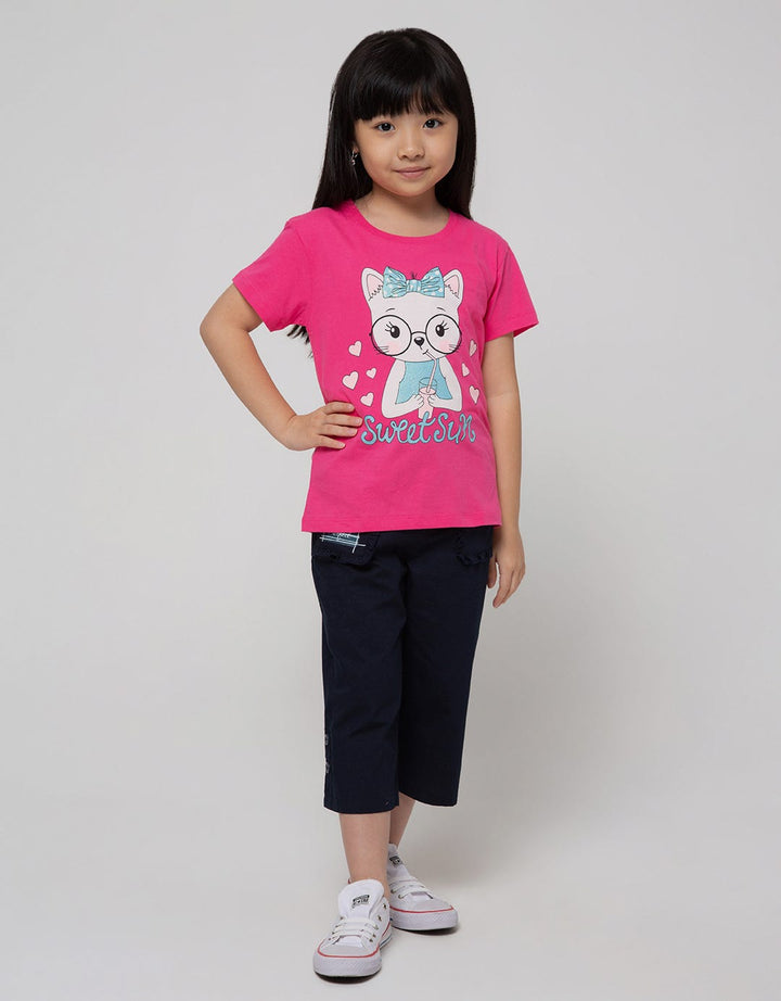 Little M Short Sleeve T-Shirt Cat Glasses