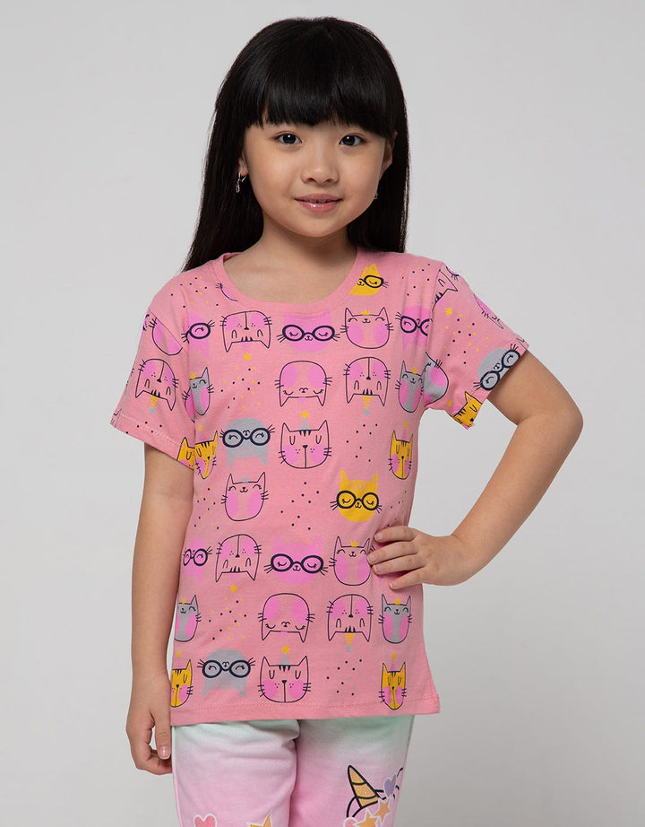 Little M Short Sleeve T-Shirt Fp Cat