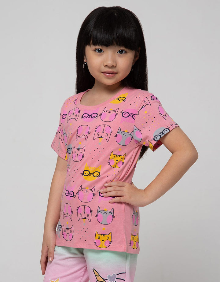 Little M Short Sleeve T-Shirt Fp Cat