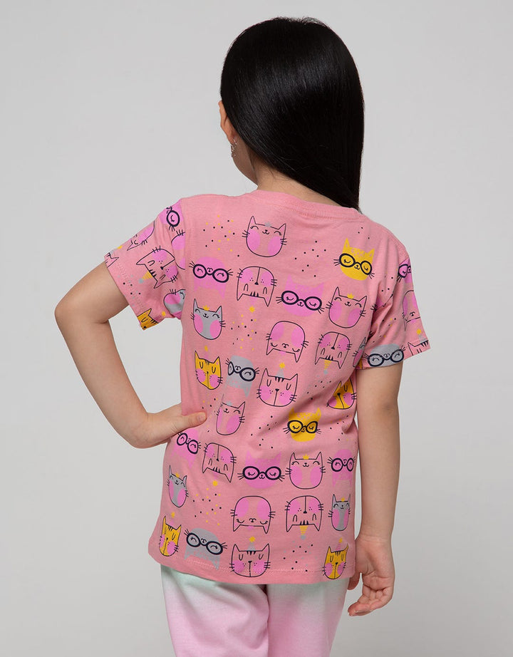 Little M Short Sleeve T-Shirt Fp Cat