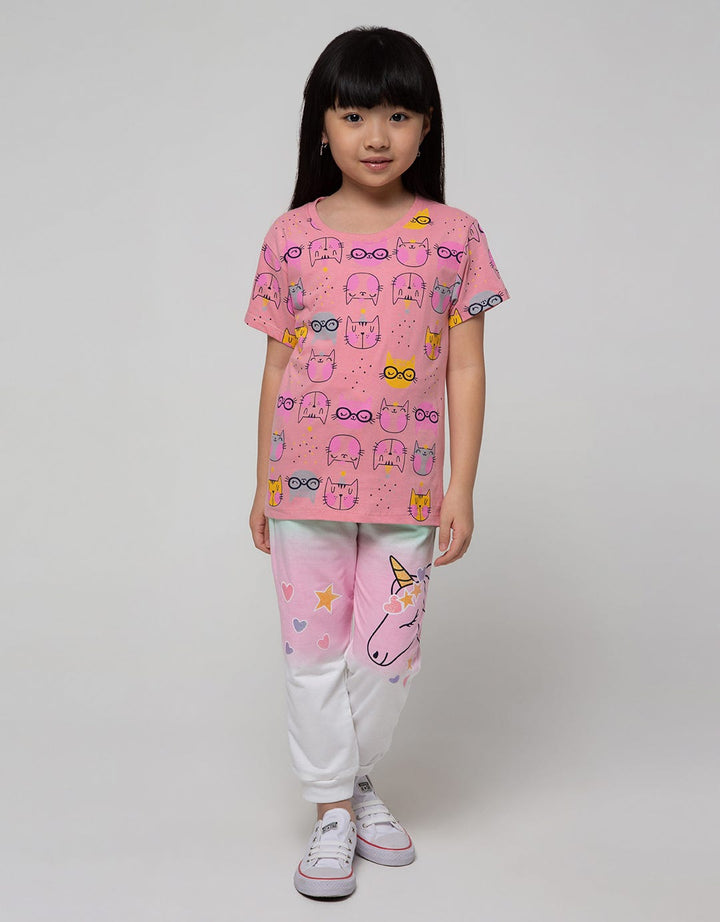 Little M Short Sleeve T-Shirt Fp Cat