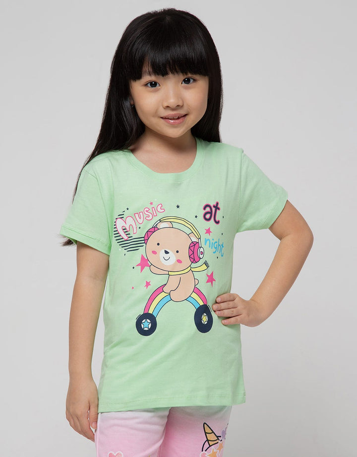 Little M Short Sleeve T-Shirt Bear Music Kiplay5