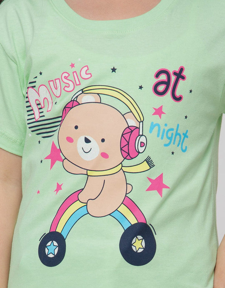 Little M Short Sleeve T-Shirt Bear Music Kiplay5