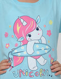 Little M Short Sleeve T-Shirt Unicorn Surfing