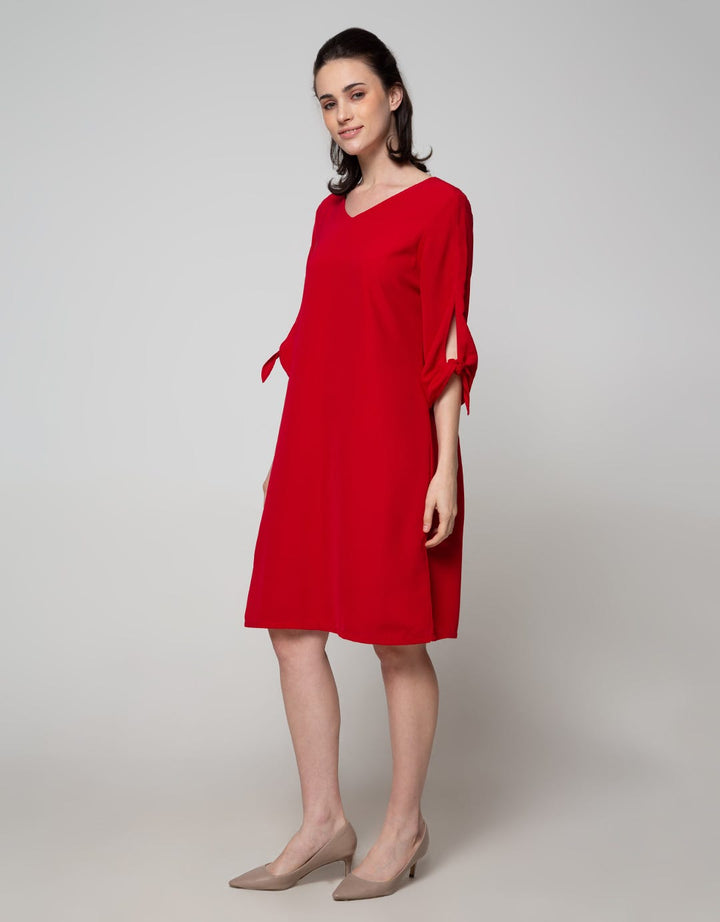 St. Yves Long Sleeve Midi Dress Cny Bengalin Ribbon Hands